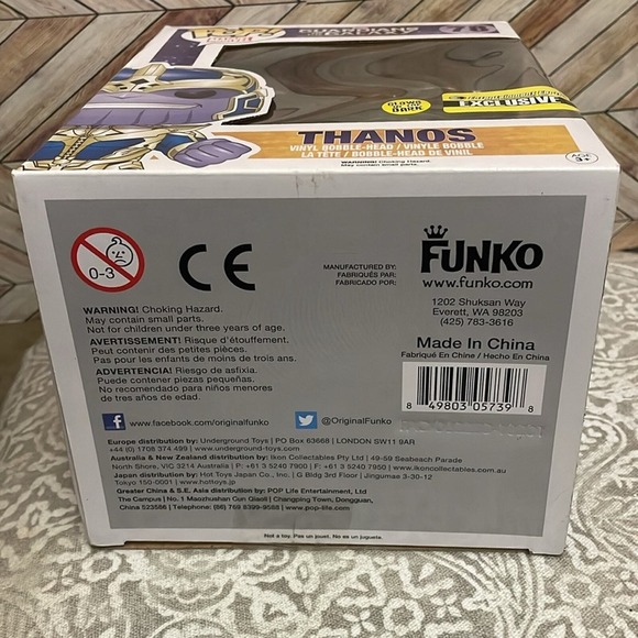 Funko Pop! 78 Thanos Entertainment Earth Exclusive GITD‎ guardians of the galaxy - Picture 6 of 6